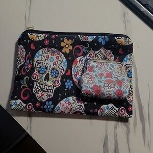 Makeup bad with coin purse